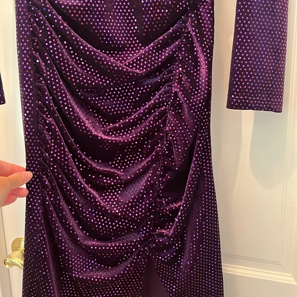 Zara purple long sleeve dress - Picture 4 of 8
